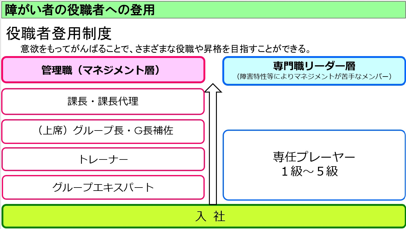障がい者の役職者への登用の画像